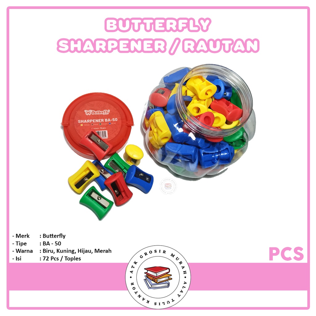 

Butterfly -Serutan Pensil / Rautan Sharpener BA 50 - Pcs