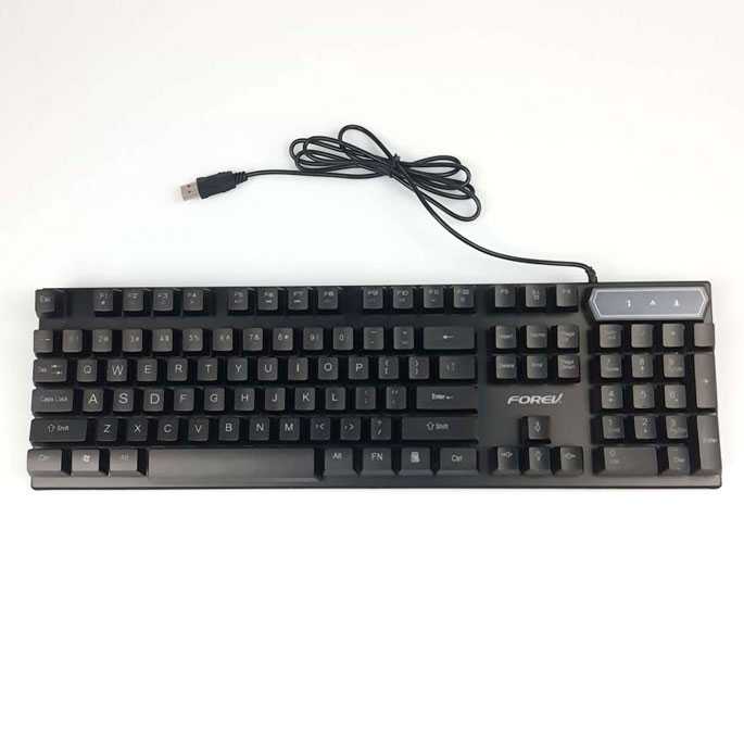 FOREV Keyboard PC Laptop Komputer Gaming LED RGB Mechanical Feel - FV-Q1S