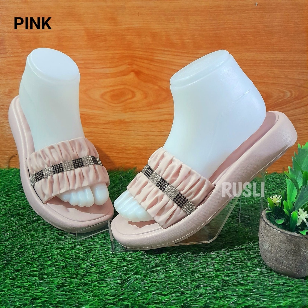 (COD) Sandal Flat Teplek Krut Jelly Tebal Balance 288-A6