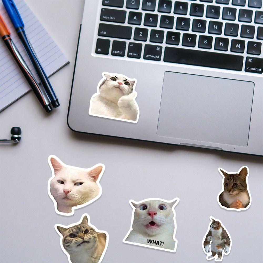 [Elegan] Hewan Kucing Stiker DIY Kerajinan DIY Dekorasi Gitar Alat Tulis Stiker Diary Dekorasi Lucu Notebook Decor Water Cup Stickers