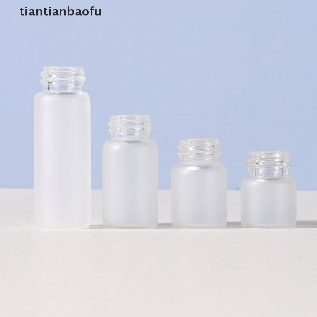 [tiantianbaofu] 5pcs 1per2 /3/5ml Botol Pipet Kaca Frosted Botol Kosong Toples Butik