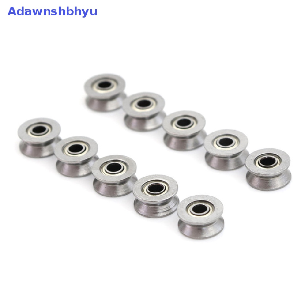 Adhyu 10pcs HCS Deep V Groove Sealed Guide Line Track Pulley Ball Bearing 3 * 12 * 4mm ID