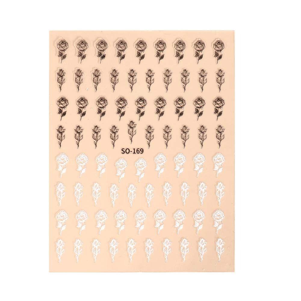 Mxbeauty Kartun Stiker Kuku Wanita Ins Gaya Kelinci 5D Relief Tulip Self Adhesive Nail Dekorasi