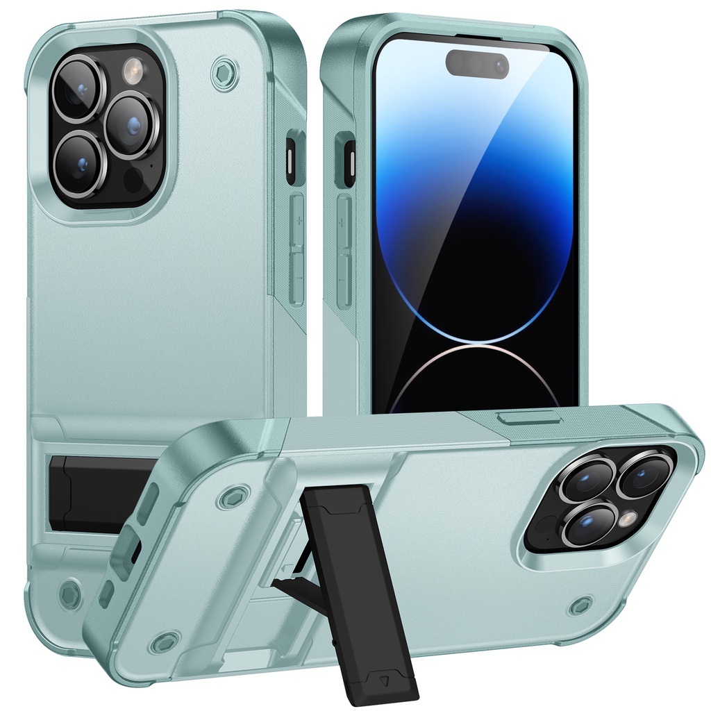 Holder shockproof phone caSE Cocok Untuk iphone 13 Pro 14 7 8 plus, TPU+PC phone protection, Dan Apple 12 Pro max 11 Pro xr xs max se 20 case Pelindung Handphone