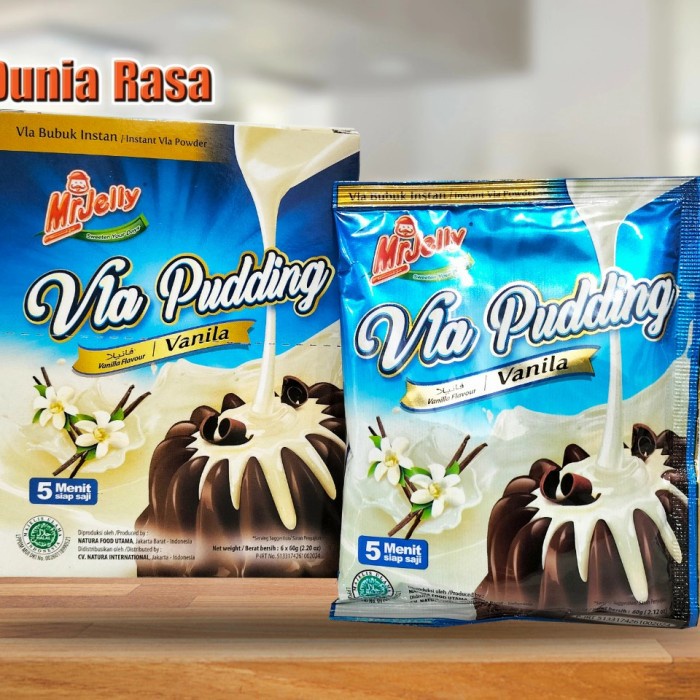 

Mr Jelly Vla Pudding Vanilla 6 x 63gr isi 6 pc