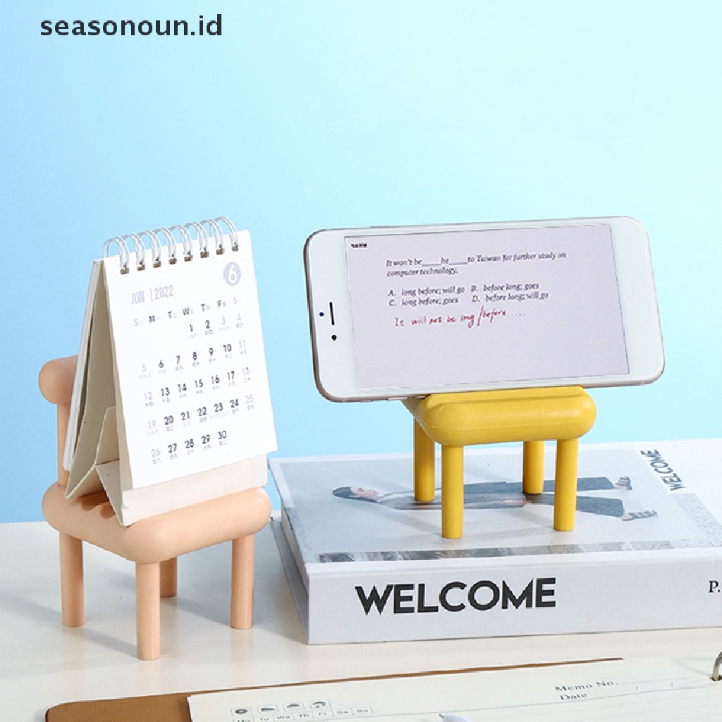 Seasonoun Kreatif Bangku Kecil Alas Ponsel Dekorasi Desktop Kursi Telepon.