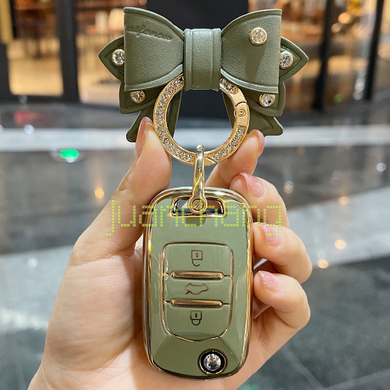 Tpu Case Kunci Mobil Cover Shell holder Untuk Wuling miniEv mini ev Almaz Cortez Confero Aksesoris Car-Styling keychain