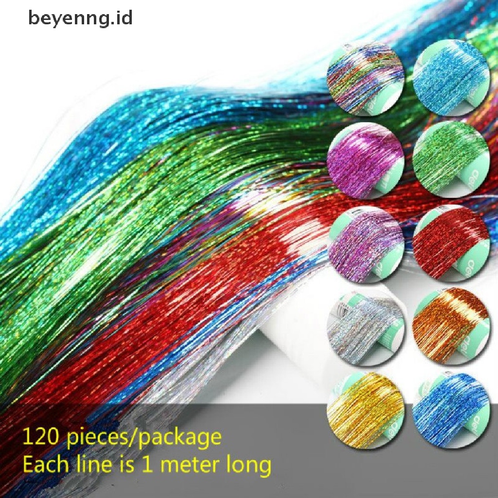 Beyen 200helai Horaphic Sparkle Rambut Ekstensi Perada Dazzles 90cm Wanita Hippie ID