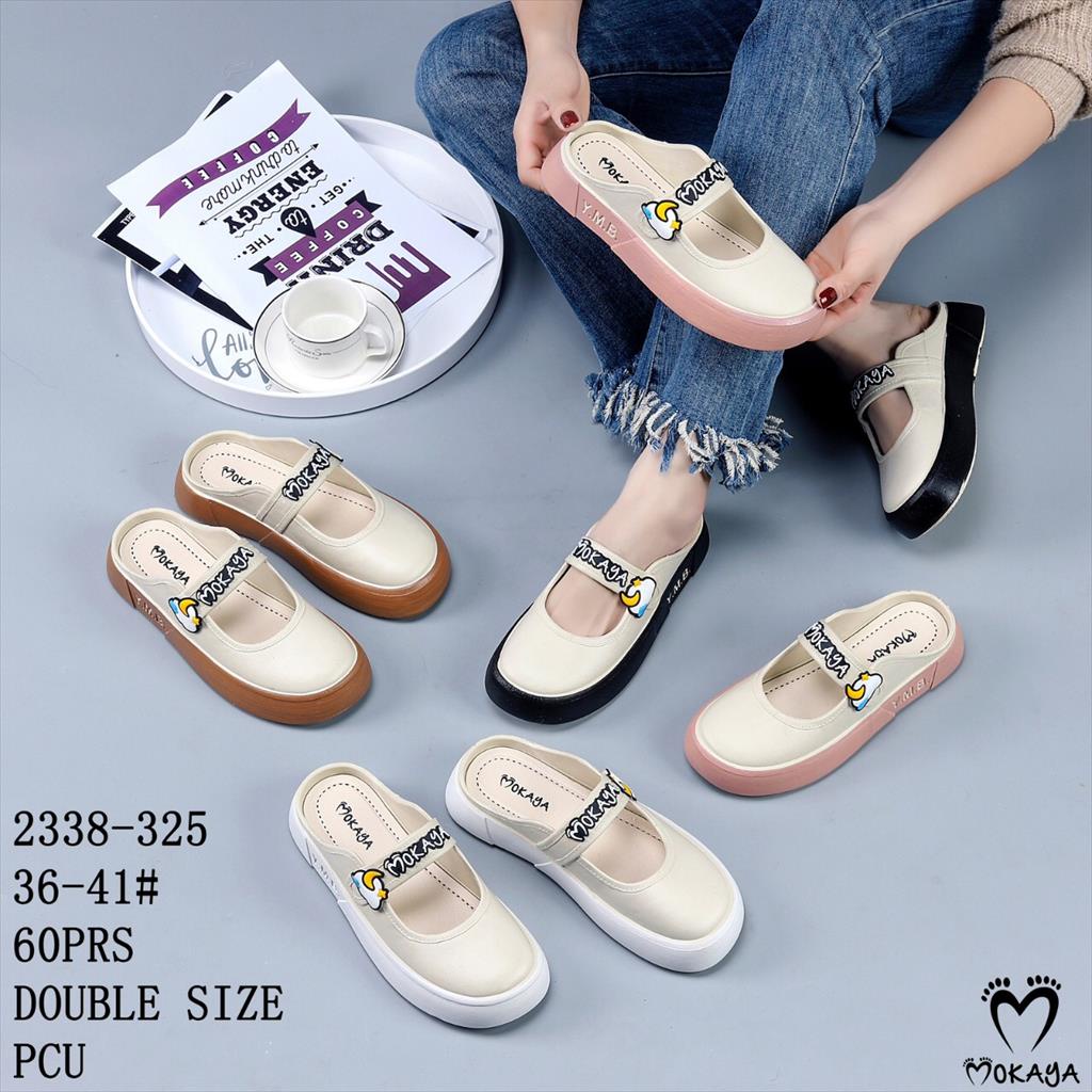 Sepatu Sandal Slop Wanita dan Anak Cewek Moon Star Mokaya Platform Tebal Empuk Casual Super Keren Trendy Import Mokaya / Size 30-41 (2338-325/2338-32)