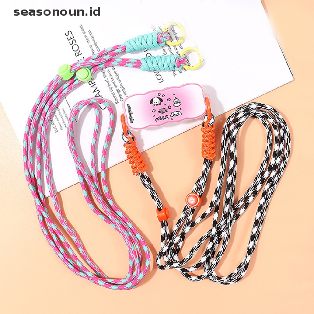 Seasonoun DIY Messenger Bag Chain Mobile Phone Case Back Clip Detachable Bear Wave Klip Belakang Untuk iPhone Samsung Klip Universal.