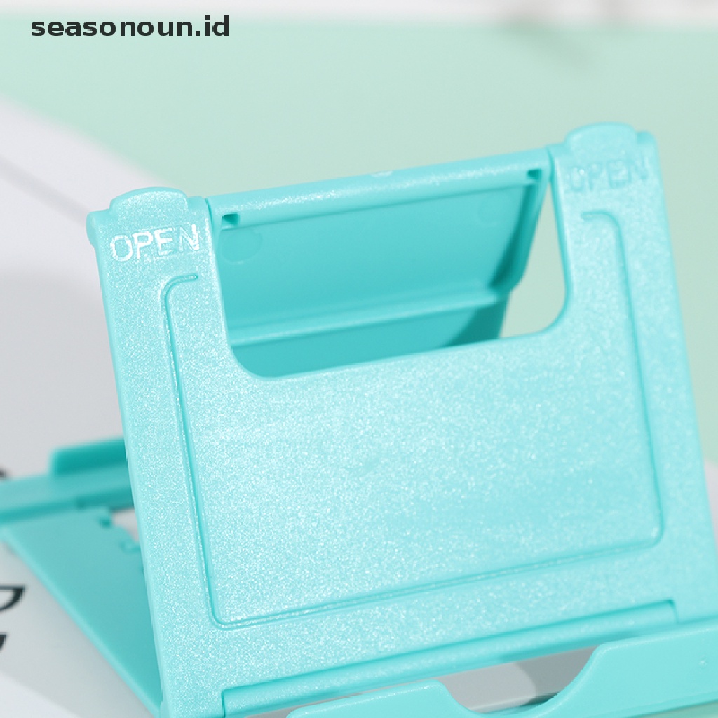 Seasonoun Phone Holder Desk Stand Handphone Tripod Dudukan Telepon Meja Lipat Plastik.