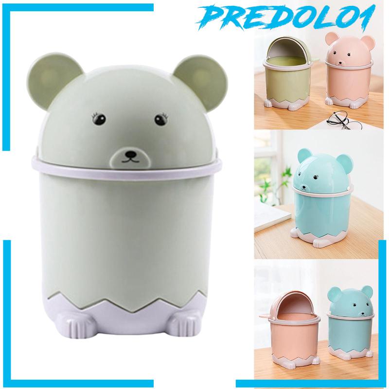 [Predolo1] Desktop Tempat Sampah Makeup Tabletop Trash Can Compact Untuk Kamar Tidur Rumah Tangga