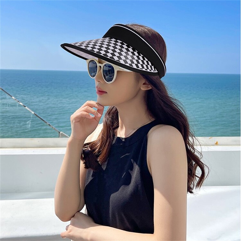 Korea Roofless Sunshade Topi Wanita Perempuan Musim Panas Outdoor Tabir Surya UV Protection Cap