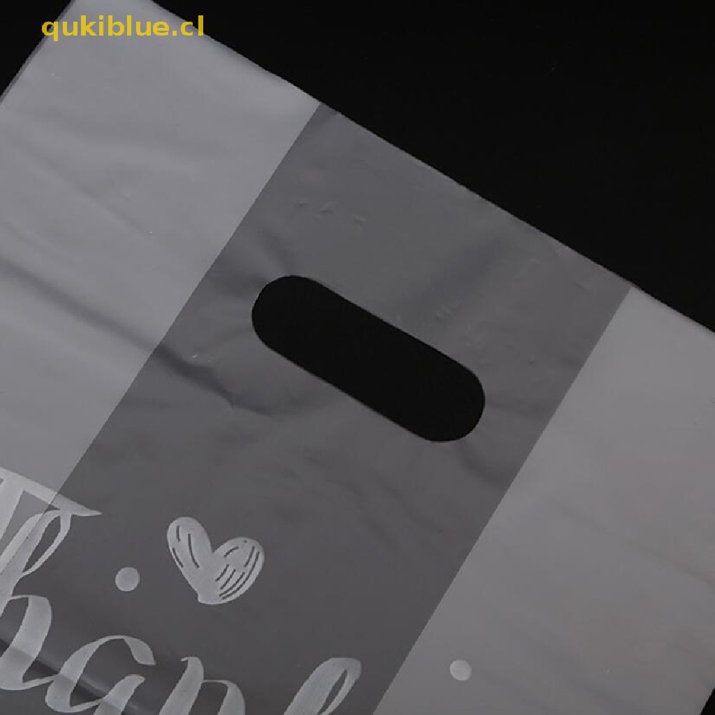 Qukiblue 50pcs Thank You Kantong Plastik Permen Bingkisan Shopping Bag Wedding Wrapping Bag cl