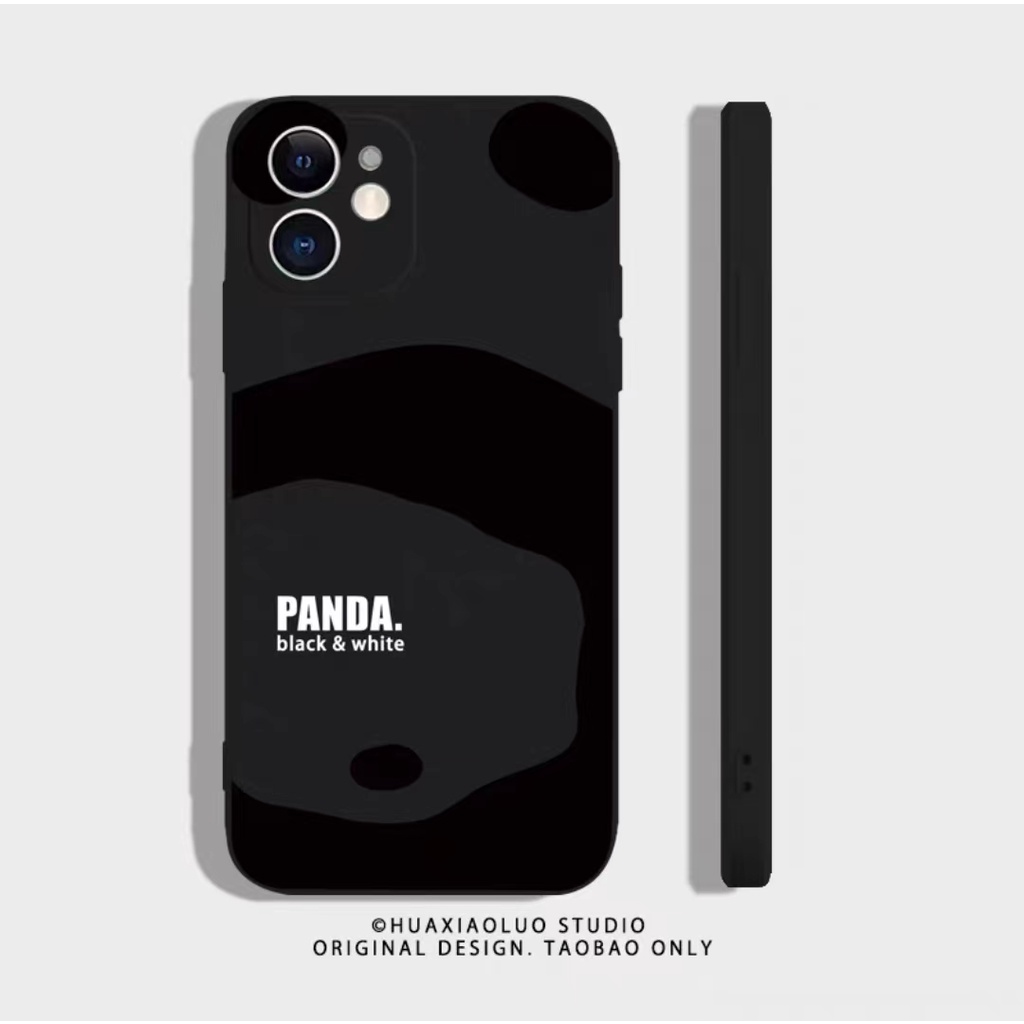 IPHONE Ins Pola Panda Cocok Untuk Iphone14 14pro 14plus 13 13pro 13prm iPhone12 7Plus 8Plus Xr XS 13 Pro Max Empat Sudut Casing Ponsel Tahan Guncangan