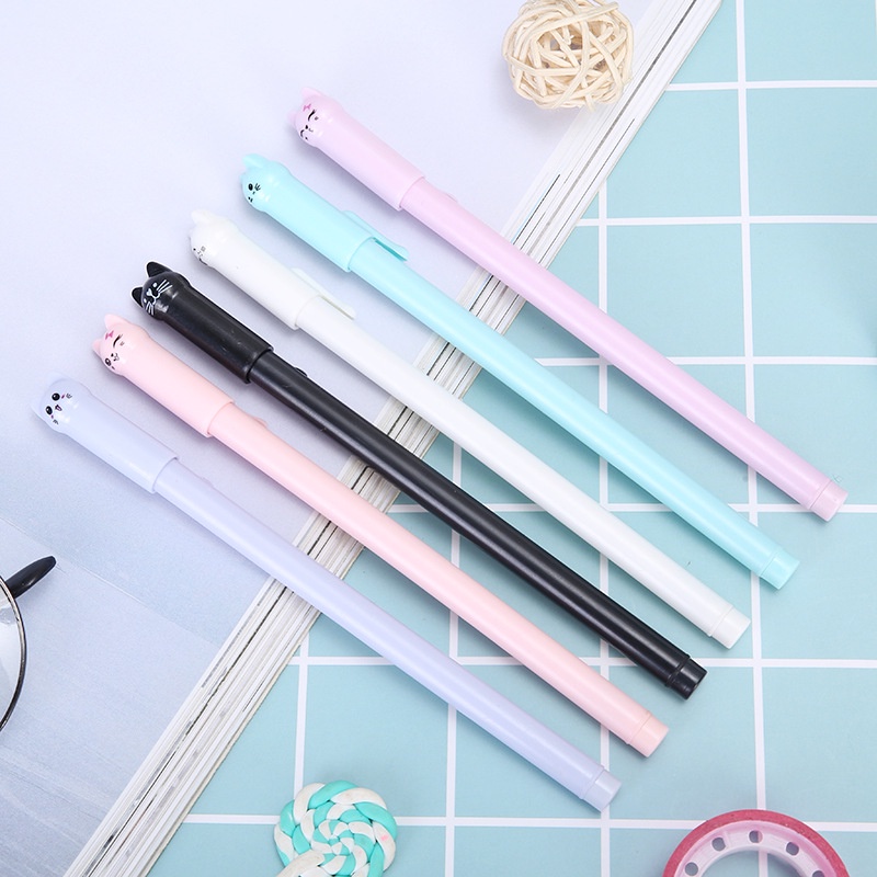 

WS GROSIR S15615 Pena Karakter Motif Kucing Warna Warni / Pena Karakter Meow / Pulpen Karakter Gel Imut / Bolpen Lucu Murah Import