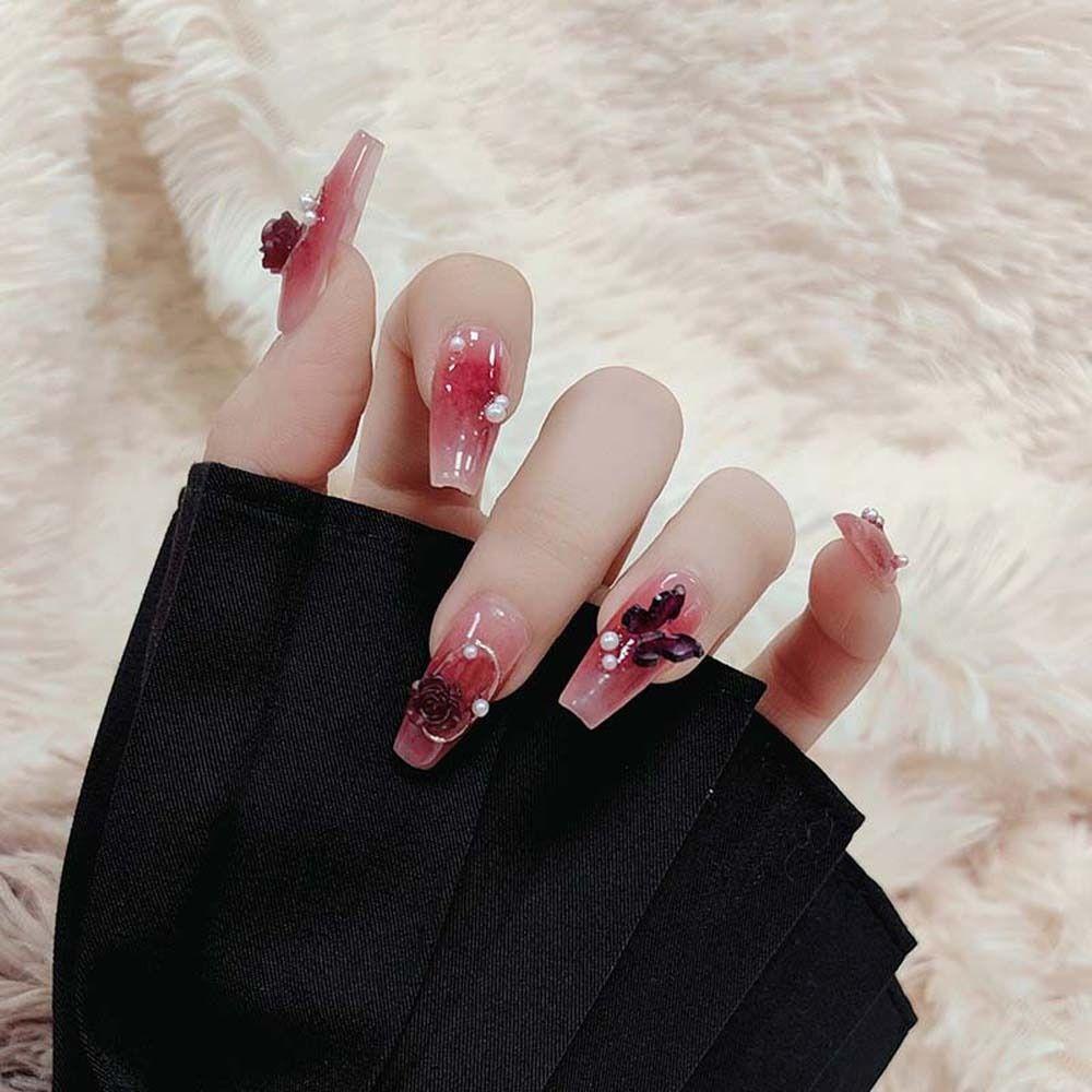 Mxbeauty Bunga Hiasan Kuku Wanita Campuran Pesona Kuku Camelia Manicure Aksesoris Nail Art Jewelry Bow Nail Decorations Nail Chains