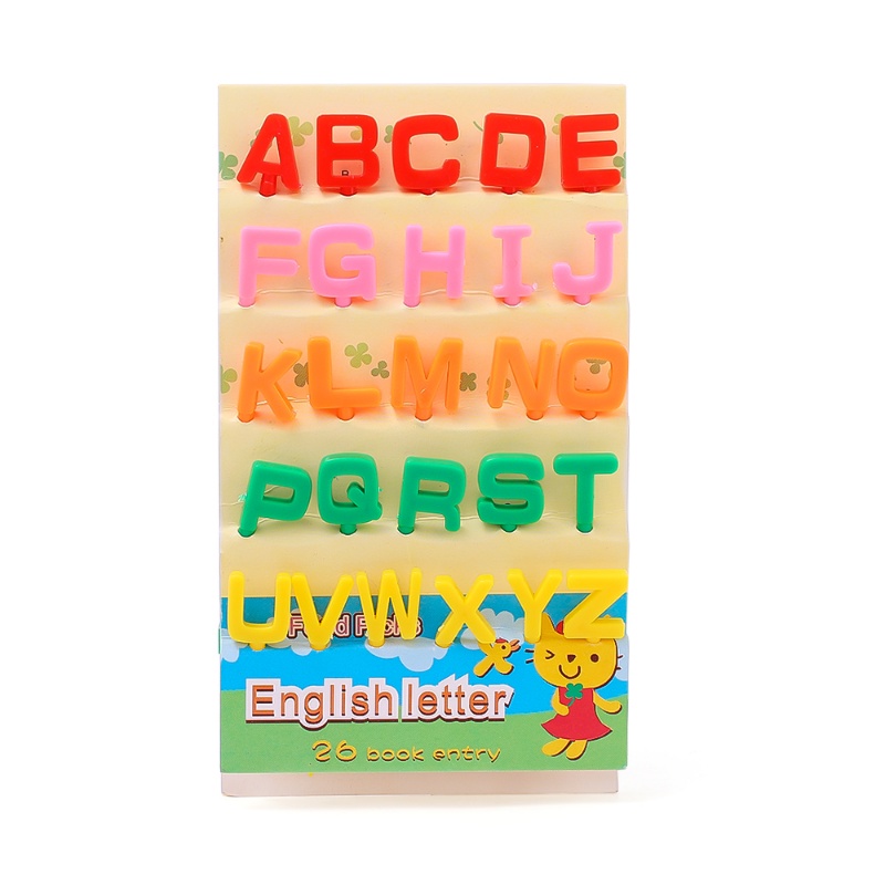 26pcs Garpu Buah Bentuk Alfabet Inggris Mini/Reusable Snack Kue Dessert Makanan Tusuk Gigi/Anak Bento Lunches Fork Supplies