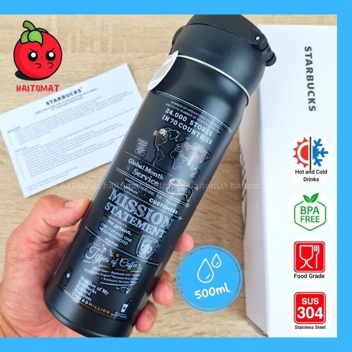 Starbucks Tumbler Strap Grande Termos Air Panas Dingin Stainless Ls14 #Original