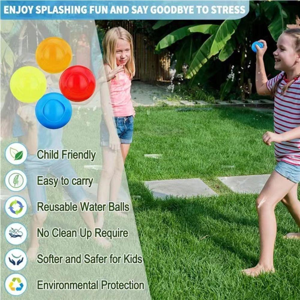 Mxbeauty Balon Air Mainan Interaktif Orang Tua-Anak Silica Gel Splash Balls Water Fight Games Kelereng Goreng Bola Semburan Air Kolam Pesta