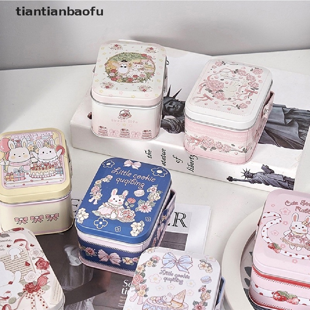 [tiantianbaofu] 1pc Vintage Koper Kecil Penyimpanan Tin Metal Candy Box Gift Box Cookie Kotak Hadiah Butik