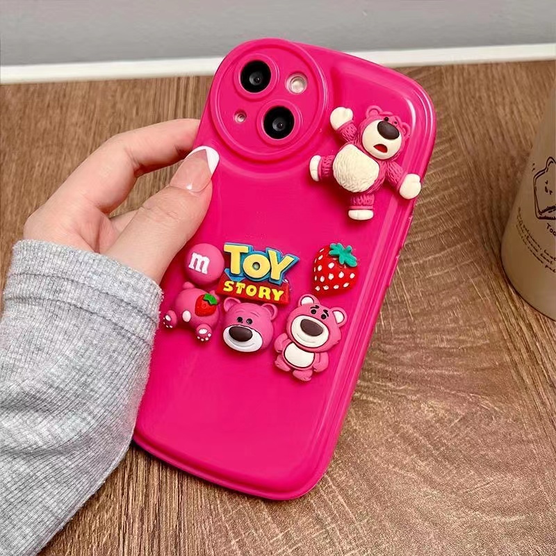 So Cute Pink LOTSO Air Cushion Soft Case IP IPhone 6 6S 7 8 14 + Plus SE 2020 X XR XS 11 12 13 Pro Max Cute Duck Strawberry Bear Phone Case City Girl