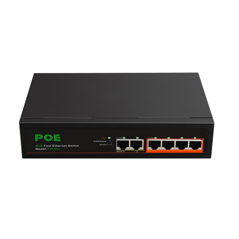 Zzz DIEWU 4100m+2-port Uplink POE Power Supply Switch Built-in Power 6-port POE Splitter Switcher Box Untuk Pantau