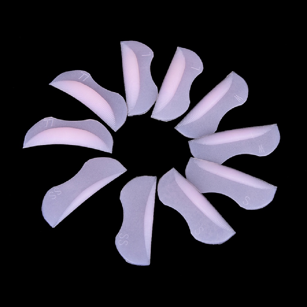 Beyen 10pcs silicone eyelash perming curler curling false fake eye lashes shield pad ID