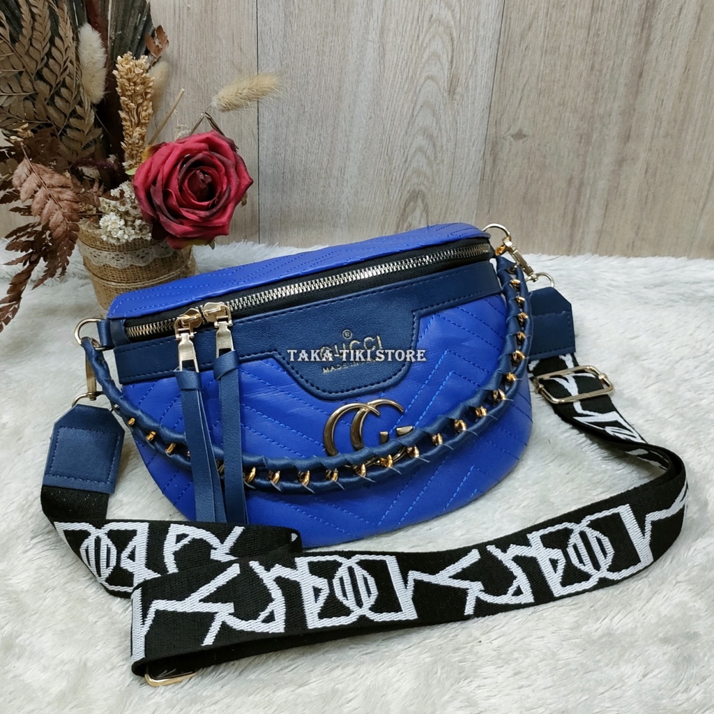 NEW ARRIVAL TAS SELEMPANG PINGGANG WAISTBAG WANITA KOREAN STYLE GC ANYAM  KEKINIAN SIMPEL MEWAH DAN ELEGANT TERBARU