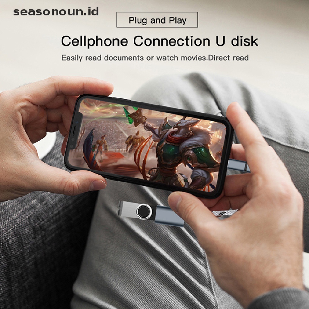 Seasonoun 2in1 type-c to USB 3.0 adapter Konektor Kabel Cas Handphone.