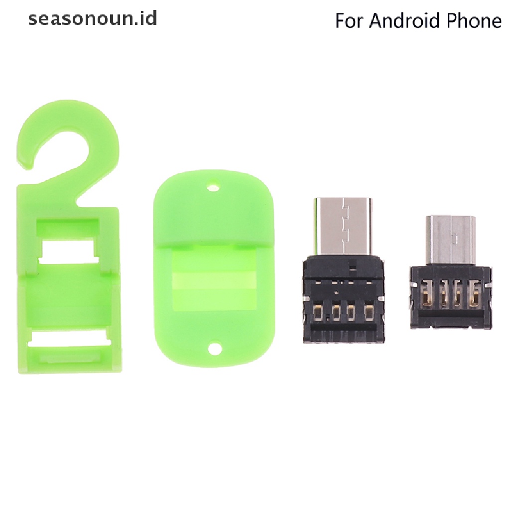 Seasonoun USB Type C Adapter Konektor Data USB-C Male to USB 2.0 Female Untuk Hp Android.