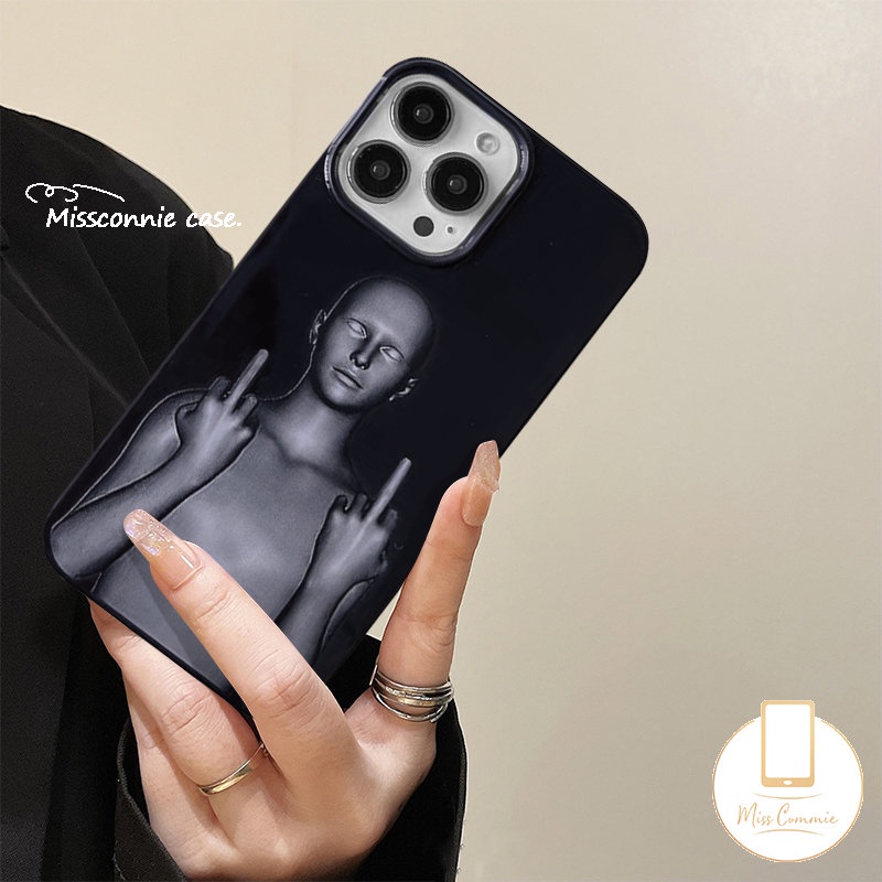 Case Keren Papan Catur Kompatibel Untuk IPhone 7plus XR 11 14 13 12 Pro Max7 8 Plus X XS Max SE 2020 Kreatif Lucu Cyberpunk Hitam Glossy Shockproof Halus Soft Cover