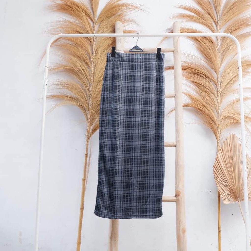 ROK TARTAN [ROK KOREA TARTAN] ROK KOTAK KOTAK ROK PANJANG SPAN| TWOS COLLECTION