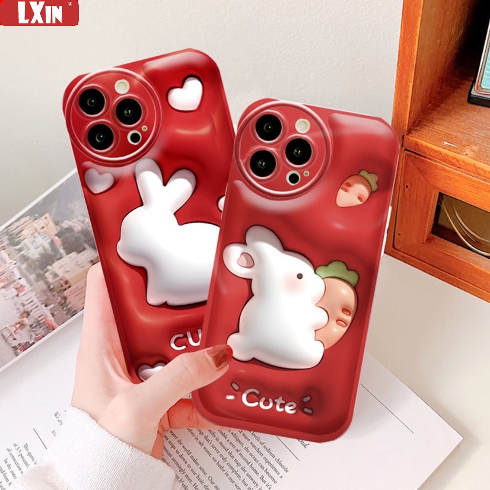 Case Samsung A14 A04 A04S A13 A03 A03S A12 A52 A52S A21S A50 A50S A30S A20 A10S A10 A11 M11 J7 Prime J7 Pro J6Prime J6Plus Siluet Cinta Kelinci Carrotoon Pattern Sarung Indah