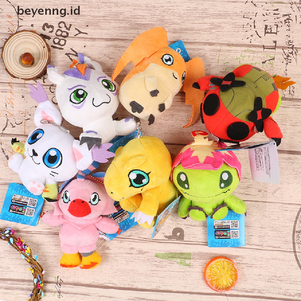 Beyen 1Pc 7jenis Digimon Mainan Boneka Plush Liontin Gantungan Kunci Mainan Hadiah Yang Indah Untuk Anak-Anak ID