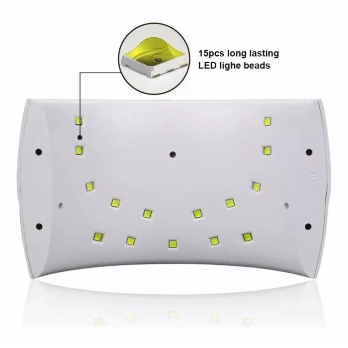 Alat Pengering Kutek Kuteks Kuku UVLED Nail Dryer Lamp Sun 9C 24W Pro