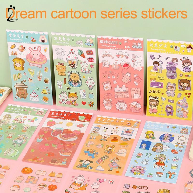 

6pc Stiker Cute Cartun Lucu Food Pet Diy Diary Jurnal Palnner Deco Hias Z