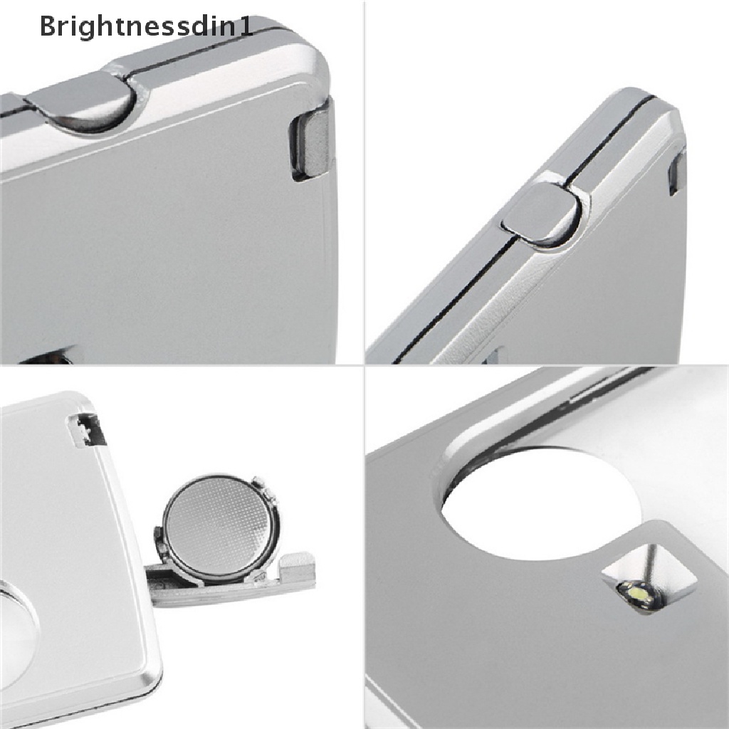 [Brightnessdin1] 3x 6x Lampu LED Perhiasan Magnifier Loupe Lensa Kartu Kredit Kaca Pembesar Butik Baru