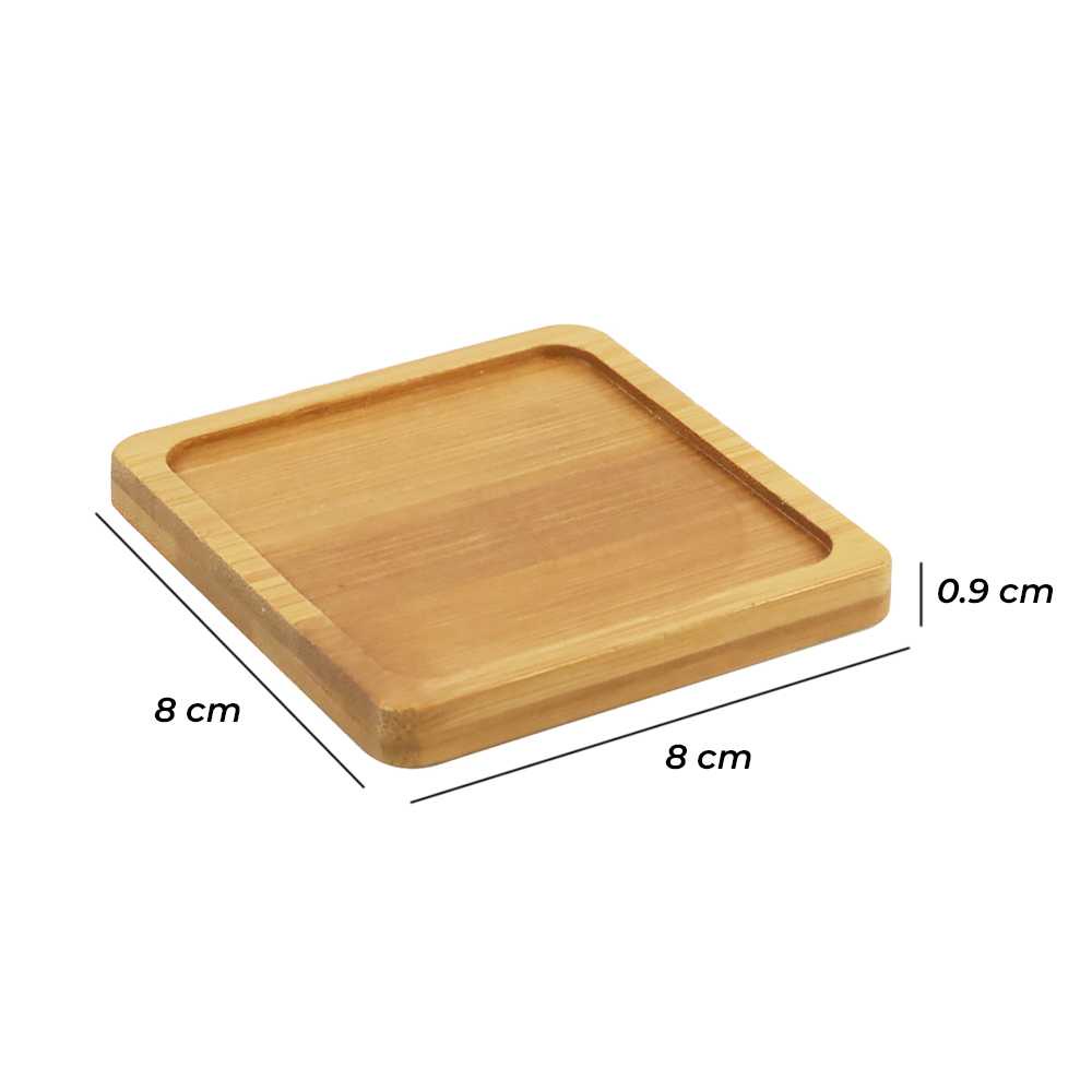 (BISA COD) FTIHSHP WITUSE Alas Tatakan Pot Tanaman Dekorasi Minimalis Bamboo Tray Persegi - EQF301