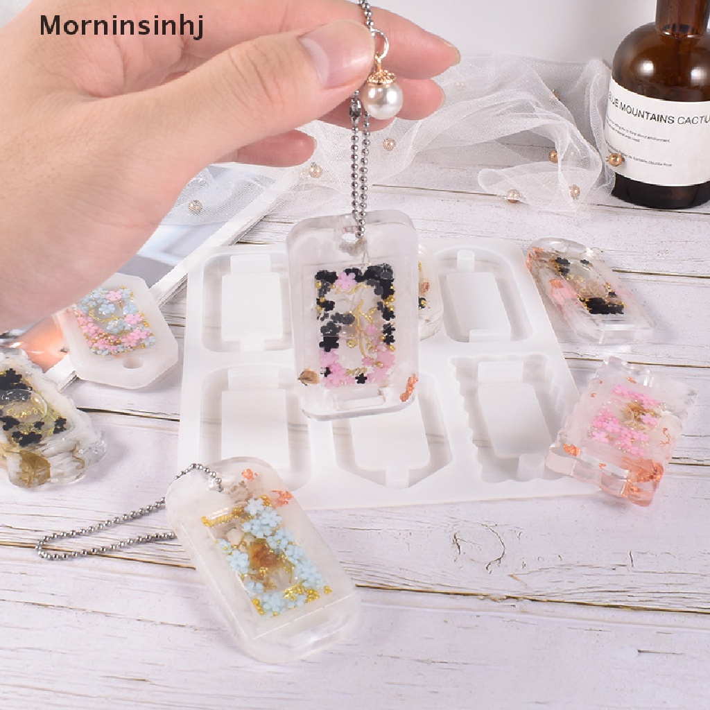 Mornin Cetakan Silikon Epoxy Casg Mold Resin Mold Untuk DIY Shaker Mold Liontin Perhiasan Gantungan Kunci Dekorasi DIY Craft Making Alat Aksesoris Perhiasan id