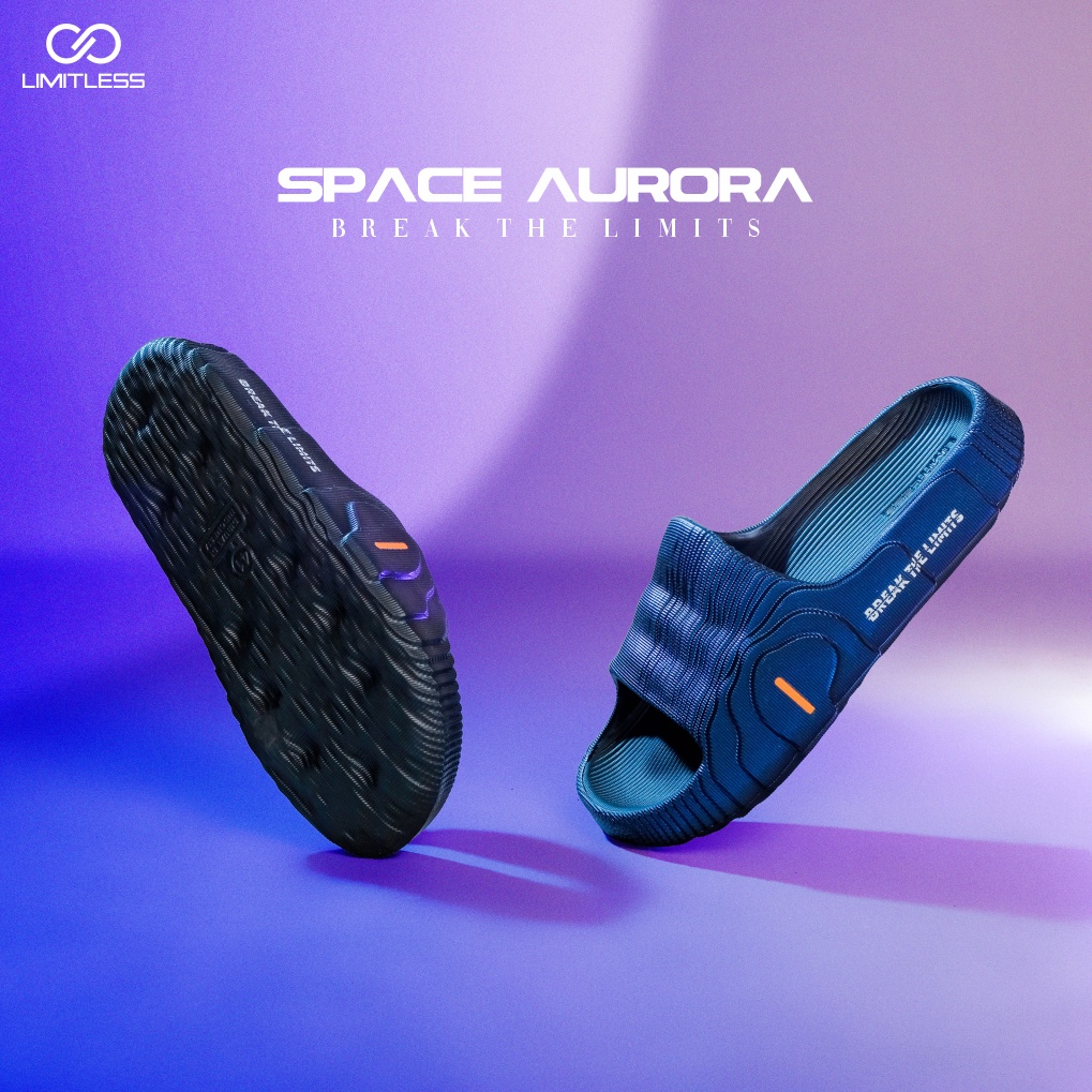 Sandal Pria SPACE AURORA Terbaru 2023 Ringan Sendal Slip On Cowok Empuk Sandal Pria Aurora Casual