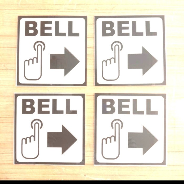 

SIGN STICKER BELL UKURAN 10X10CM - kiri