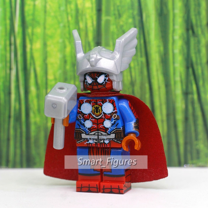 Spider-man Mini-figure Marvel Spider-Man Role-playing Thor Moonlight Knight Generasi Pertama Suit Knight Spider-Man Rakitan Blok Bangunan Mainan