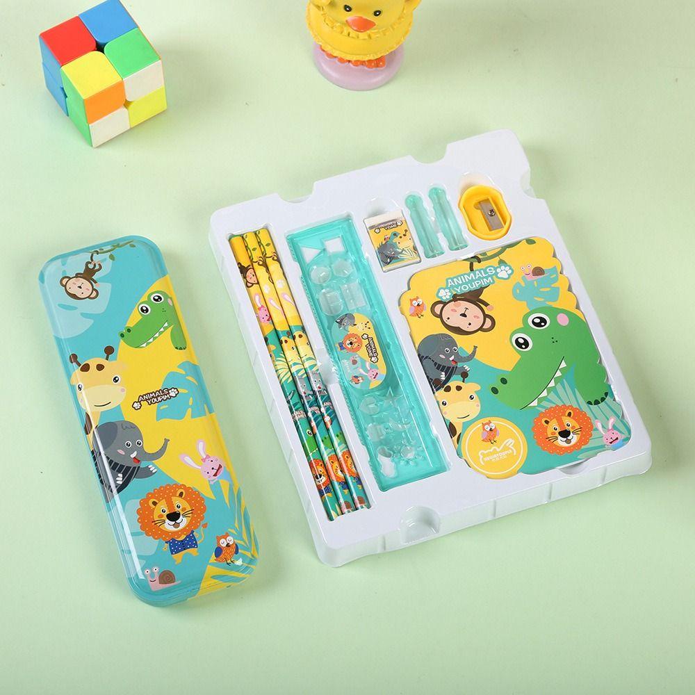 Set Penggaris Penghapus Pensil Agustina Kreatif 10Pcs /set Perlengkapan Sekolah Tk Sd Hadiah Anak