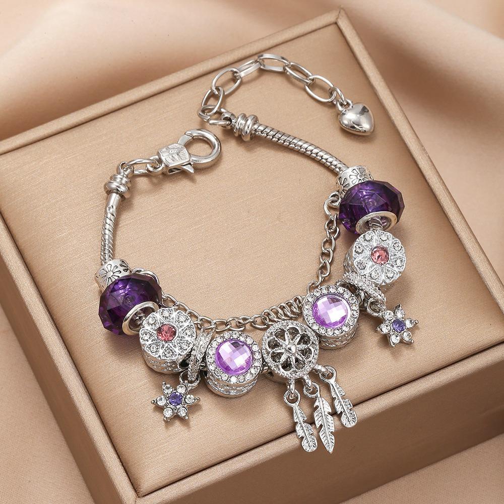 Needway   Fantasy Bead Gelang Mewah Vintage Misteri Ungu Fashion Perhiasan Temperamen Gaya Korea Bracelet