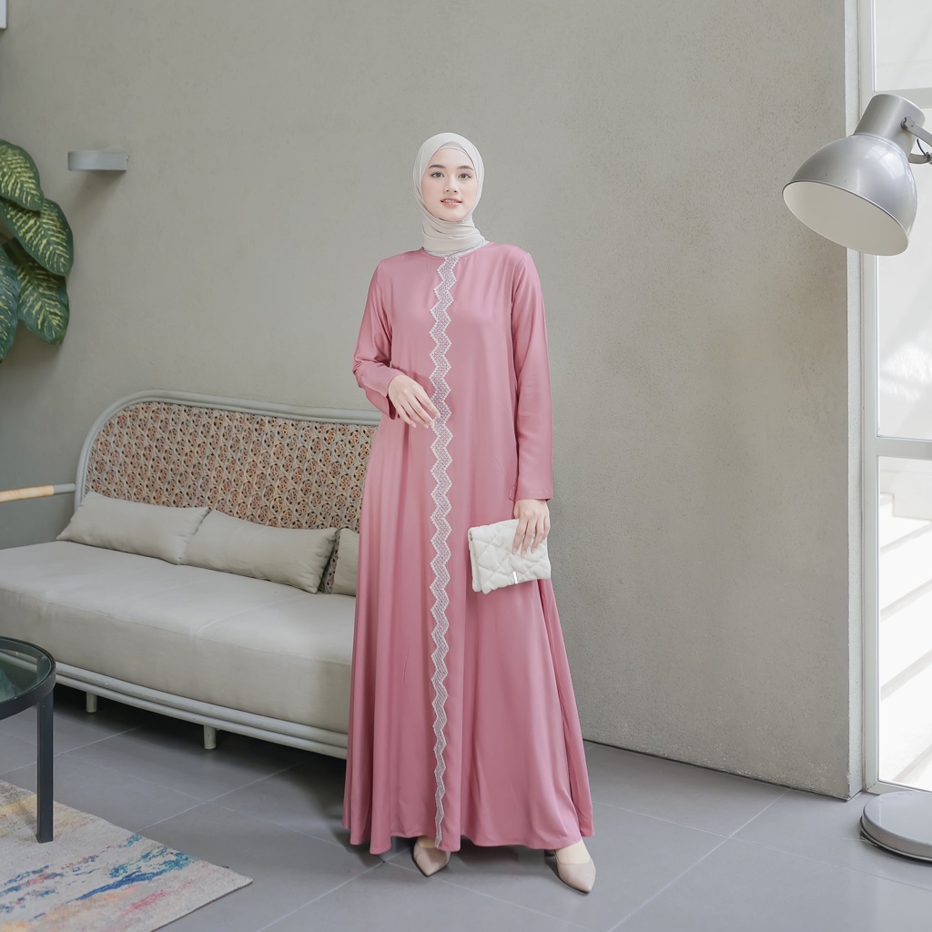 Ready Stock ✅ Maxi Dress Le Khari Vikka Dress Gamis Polos Bahan Rayon Twill Gamis Homedress Size S X