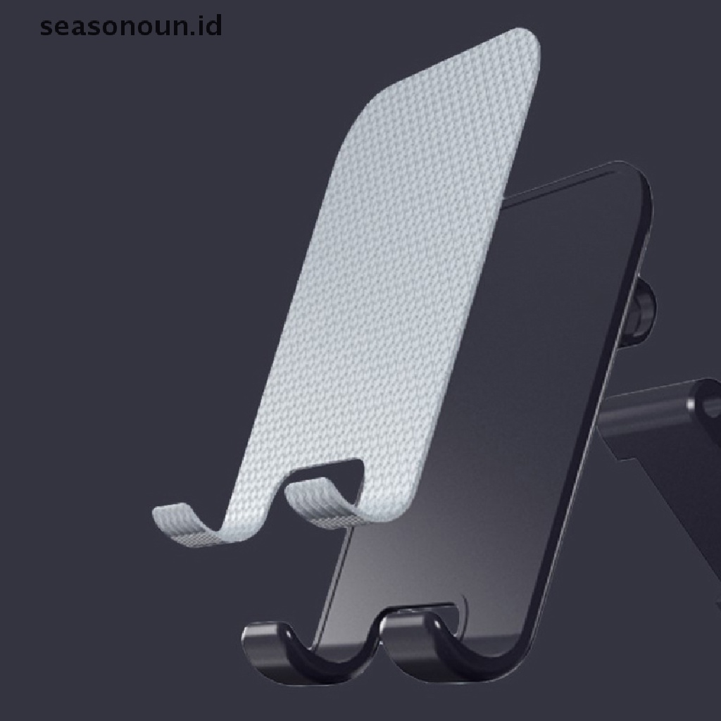 Seasonoun Aluminium Alloy Desktop Mobile Phone Stand Tablet Holder Portable Lipat Tablet Support Meja Ponsel Lazy Holder Untuk Smartphone Mount.