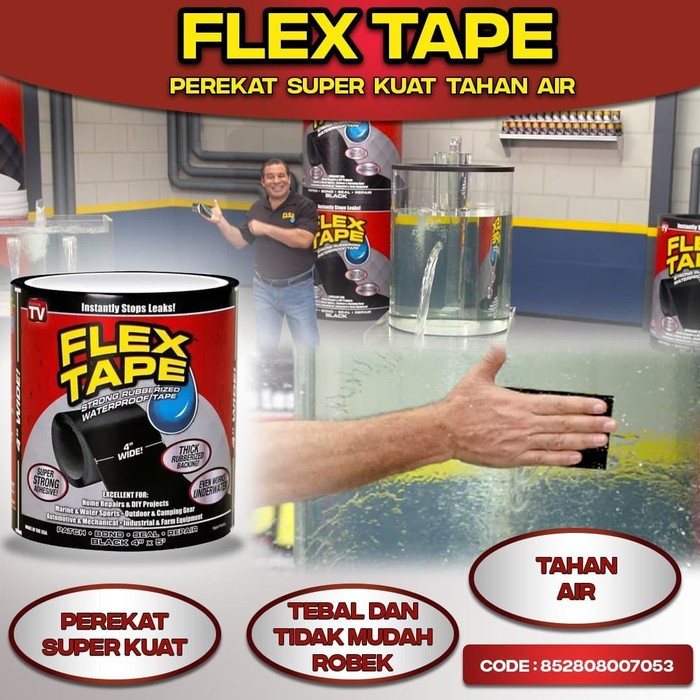 

FLEX TAPE 10CM lakban serbaguna lem perekat menempel Best Seller
