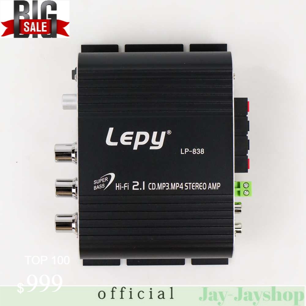 Lepy HiFi Stereo Amplifier Treble Bass Booster - LP-838