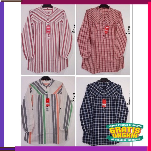 RAMADHAN SALE IDUL FITRI Kemeja cewek Tunik Three coins 25